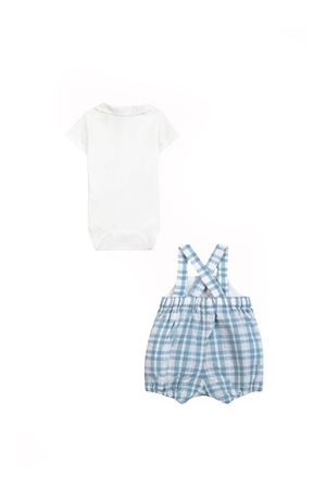 Light blue and white checkered overalls TARTINE ET CHOCOLAT KIDS | CC370104826E